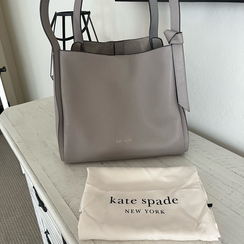 Kate Spade Warm Taupe Pebbled Leather Shoulder Bag